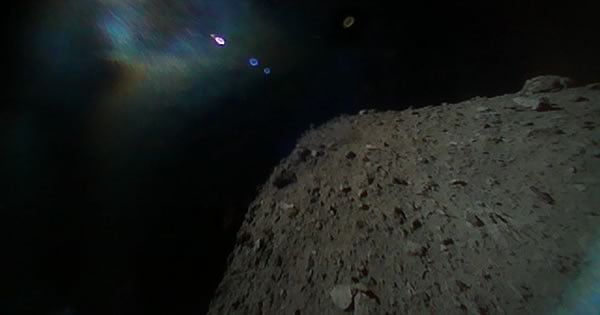 Sonda japonesa Rover-1B foto do pouso em asteroide - 21/09/2018. Créditos JAXA