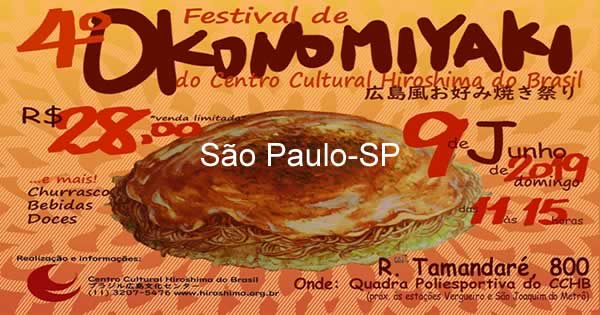 4º Festival de Okonomiyaki de Hiroshima - 09/06/2019 - São Paulo-SP