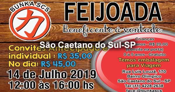 Feijoada Beneficente à vontade Bunka SCS - 14/07/2019 - São Caetano do Sul-SP
