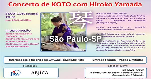Concerto de Koto Hiroko Yamada - 24/10/2019 - São Paulo-SP