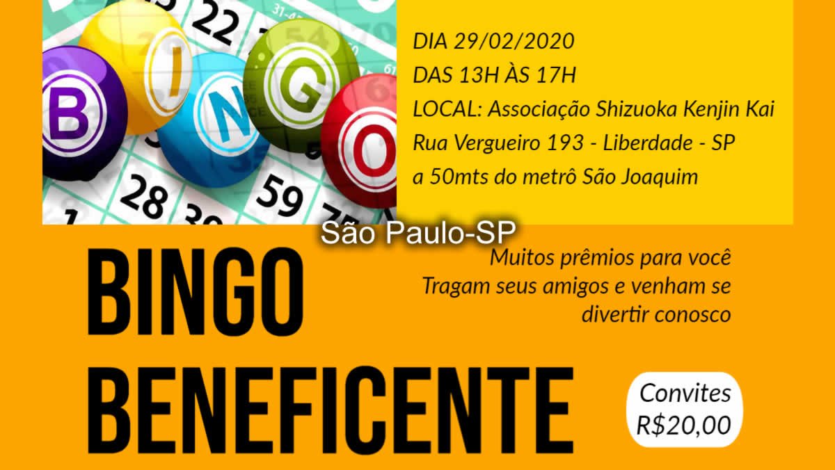 Bingo Beneficente Ikoi-no-Sono 29/02/2020 - São Paulo-SP