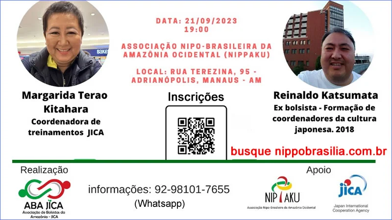 Palestra "Bolsas de Estudos JICA no Japão" 21/09/2023 - ABAJICA Manaus-AM