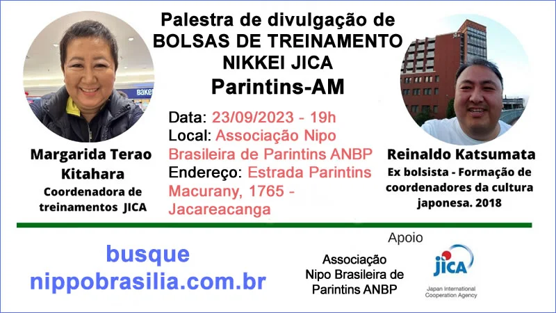 Palestra "Bolsas de Treinamento Nikkei JICA" 23/09/2023 - Parintins-AM