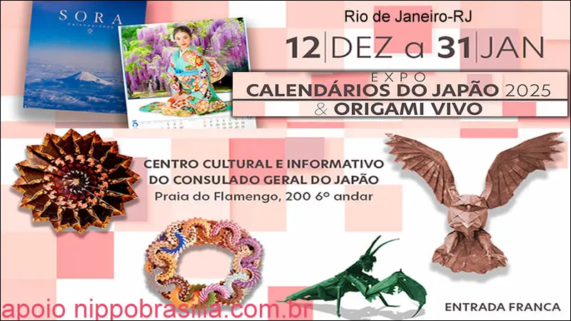 Expo Calendários do Japão 2025 e Origami Vivo - Rio de Janeiro-RJ