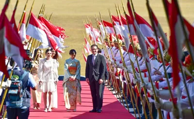 Princesa Kako na Câmara dos Deputados "130 anos de amizade Japão Brasil" 11/06/2025. Recepção na rampa do Congresso
