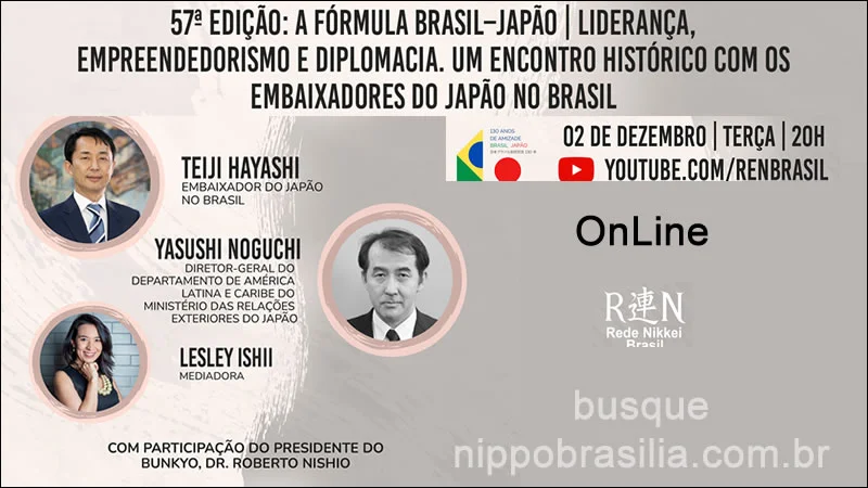 Palestra 57º Live REN.conecta A Fórmula Brasil-Japão | Liderança, Empreendedorismo e Diplomacia 02/12/2025 Online