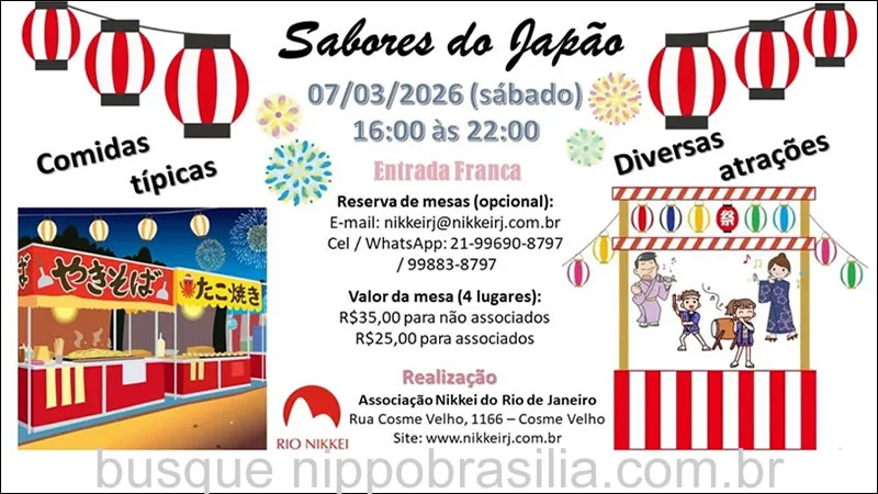 Sabores do Japão 2026 NikkeiRJ - 07/03/2026 - Rio de Janeiro-RJ