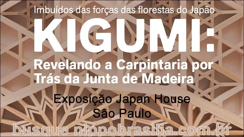 Exposição "Imbuídos das forças das florestas do Japão - KIGUMI: Revelando a carpintaria por trás da junta de madeira" Japan House São Paulo-SP